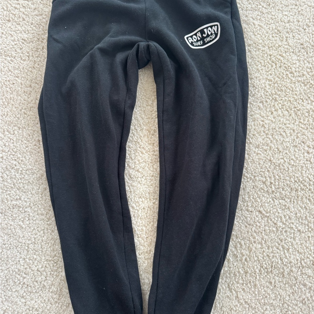 Ron Jon Black Logo Track Joggers